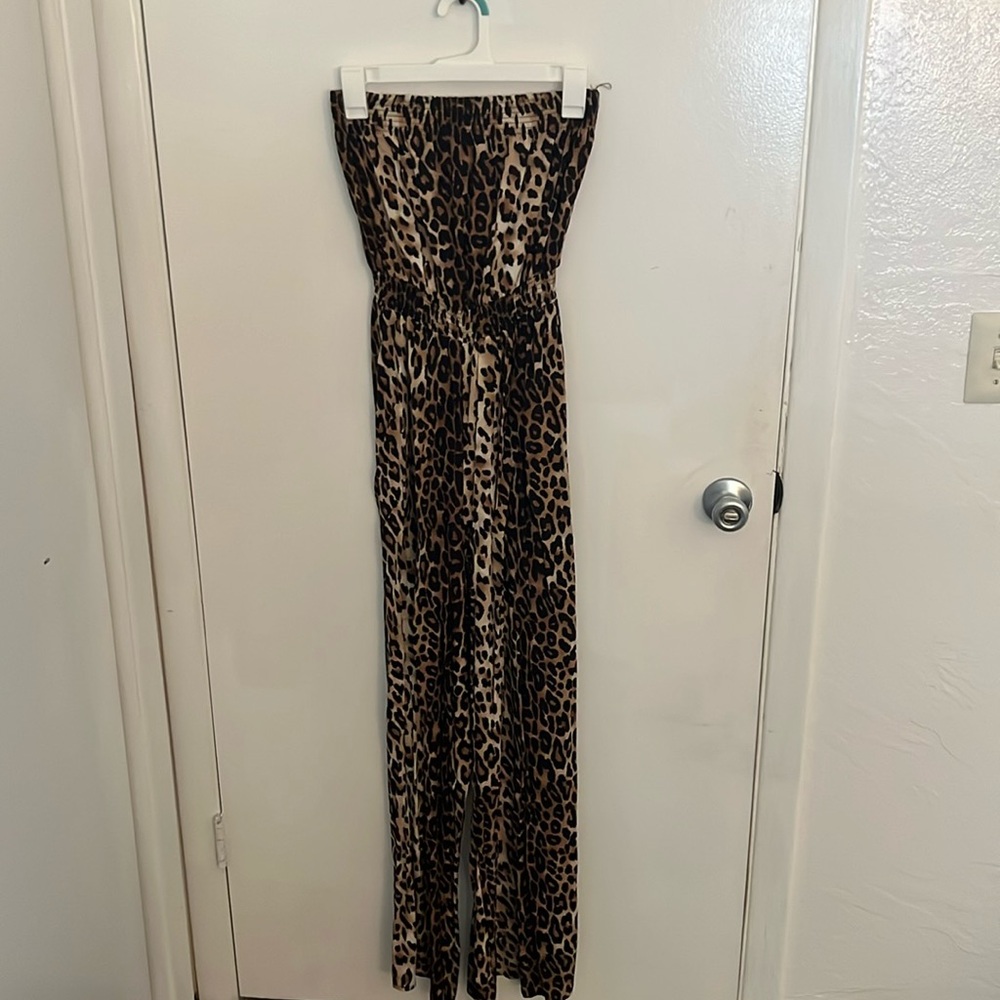 Leopard print jumpsuit